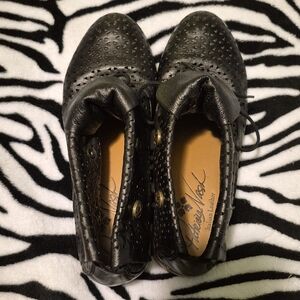 Womens Patricia Nash Black Leather Bootie Boots Sz 8½ Pre Owned